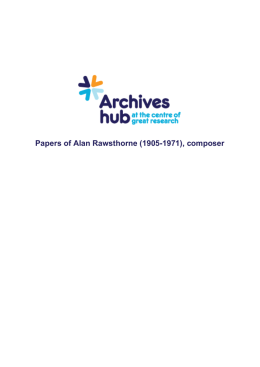 Papers of Alan Rawsthorne (1905-1971), composer