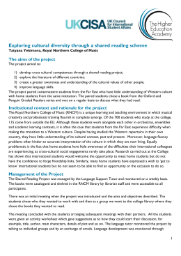 Exploring cultural diversity through a shared reading scheme