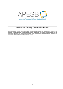 APES 320: Quality Control of Firms