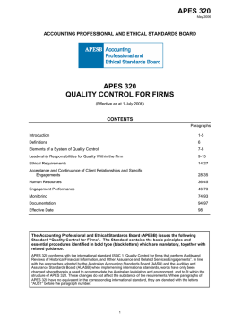 apes 320 apes 320 quality control for firms