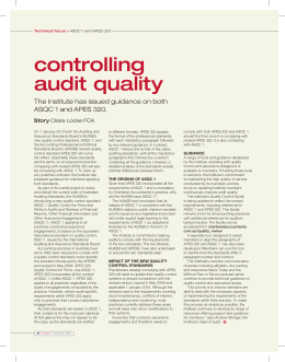 controlling audit quality