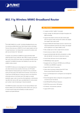 802.11g Wireless MIMO Broadband Router