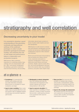 stratigraphy and well correlation