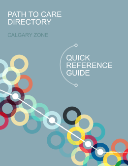 quick reference guide path to care directory