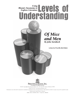 Of Mice and Men - Levels of Understanding