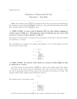 Solutions to Homework Set #5 Phys2414 – Fall 2005