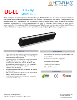 UL-LL UL Line Light Model: UL-LL