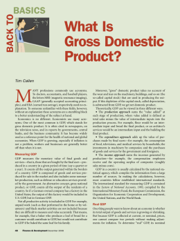 What Is Gross Domestic Product?