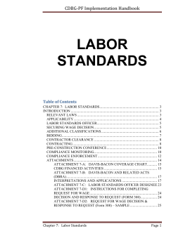 labor standards - Department of Administration