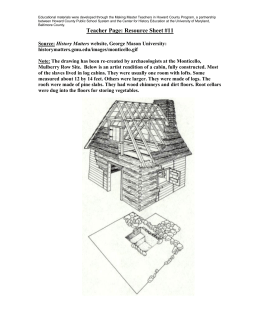 Drawing of a slave cabin