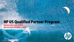 HP US Qualified Partner Program: Print and Supplies