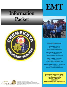 EMT Information Packet - Chemeketa Community College