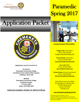 Application Packet - Chemeketa Community College