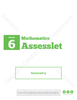 Geometry Sample - Georgia Center for Assessment