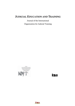 JUDICIAL EDUCATION AND TRAINING