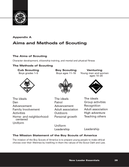 Aims and Methods of Scouting