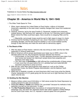 Chapter 35 - America in World War II, 1941-1945