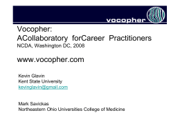 Vocopher: A Collaboratory for Career Practitioners