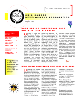 Summer 2005 Newsletter - Ohio Career Development Association