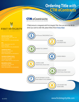 CTM eContracts - First Integrity Title Company