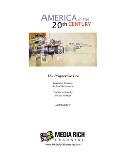 The Progessive Era - Media Rich Learning
