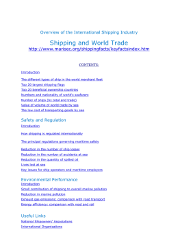 Shipping and World Trade