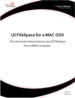 UCFileSpace for a MAC OSX