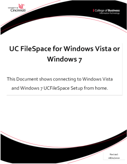 Using Windows Vista or 7 with UCFileSpace