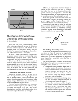 The Sigmoid Growth Curve: Challenge and Assurance