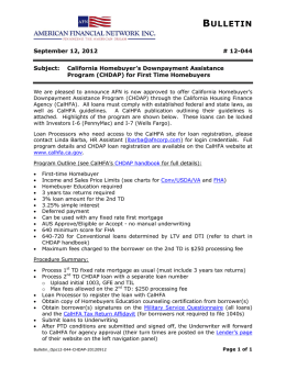 12-044 California Homebuyer`s Downpayment Assistance Program