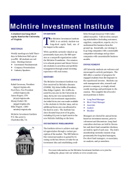 McIntire Investment Institute
