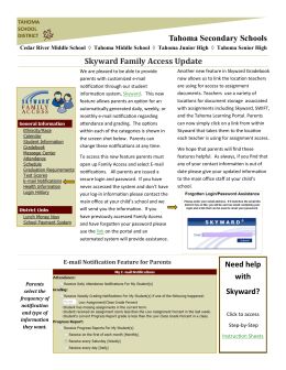 Skyward Family Access Update Tahoma Secondary Schools Need