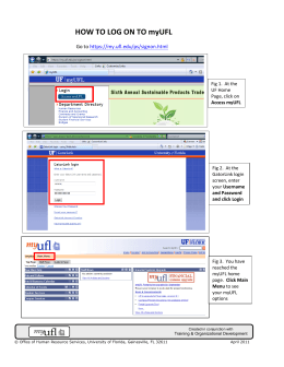 HOW TO LOG ON TO myUFL - Human Resource Services