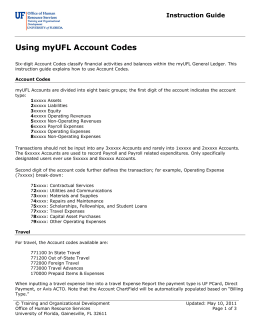 Using myUFL Account Codes