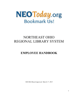 2015-2016 Employee Handbook - NEO Today
