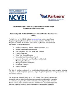 NCVEI/VetPartners Referral Practice Benchmarking Tools