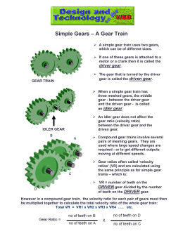 Simple Gears – A Gear Train - Design-And-Technology-On-The-Web