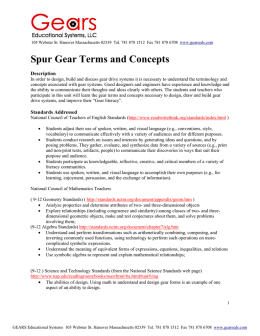 Spur Gear Terms and Concepts