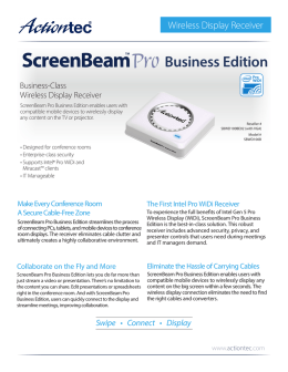 Business Edition - ScreenBeam by Actiontec