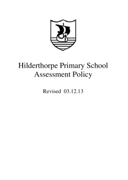 Hilderthorpe Primary School Assessment Policy