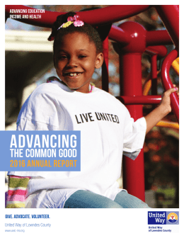 2016 Annual Report - United Way of Lowndes County