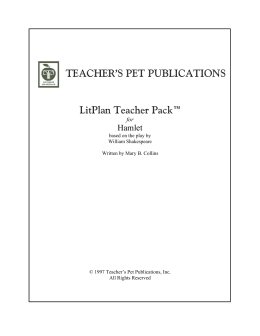 TEACHER`S PET PUBLICATIONS LitPlan Teacher Pack™