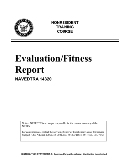 Evaluation/Fitness Report