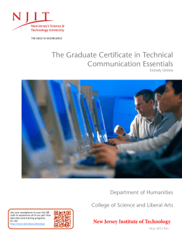 The Graduate Certificate in Technical Communication Essentials