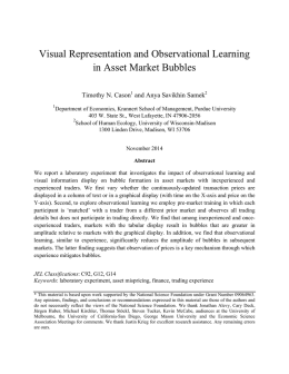 Visual Representation and Observational Learning in Asset Market