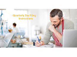 Quarterly Tax Filing Instructions