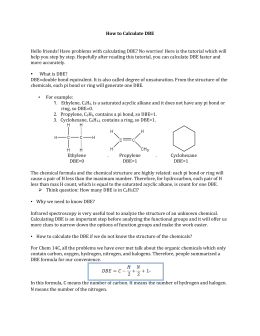 How to Calculate DBE-1 - UCLA Chemistry and Biochemistry