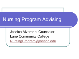 Nursing Program Advising