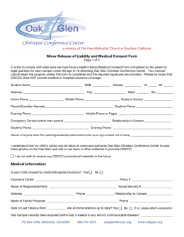 Liability Release and Medical Consent Forms