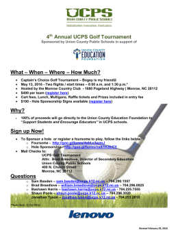 4th Annual UCPS Golf Tournament What